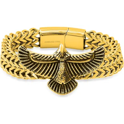 Steeltime 18k Gold Plated Eagle Bracelet