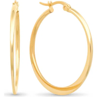 Steeltime 18k Gold Plated Hoop Earrings