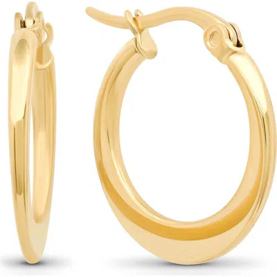 Steeltime 18k Gold Plated Hoop Earrings