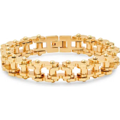 Steeltime 18k Gold Plated Link Bracelet