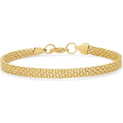 Steeltime 18k Gold Plated Mesh Chain Bracelet