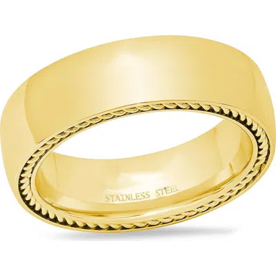 Steeltime 18k Gold Plated Stainless Steel Ring