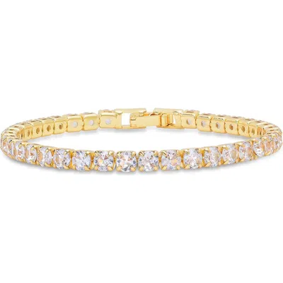 Steeltime 18k Gold Plated Tennis Bracelet