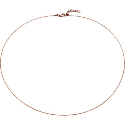 Steeltime 18k Rose Gold Plated Collar Necklace
