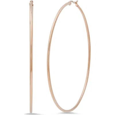 Steeltime 18k Rose Gold Plated Hoop Earrings