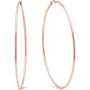 Steeltime 18k-rose Gold Plated Hoop Earrings In Rose Gold