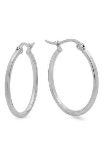 Steeltime 25mm Hoop Earrings In Metallic