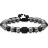 Steeltime Agate Beaded Bracelet In Multi