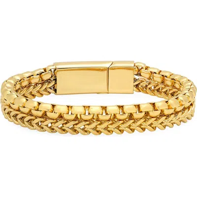 Steeltime Box Chain Bracelet In Gold