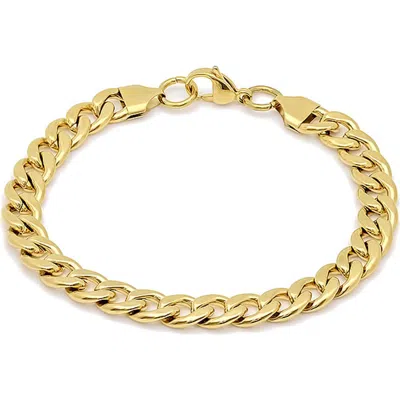 Steeltime Curb Chain Bracelet In Gold