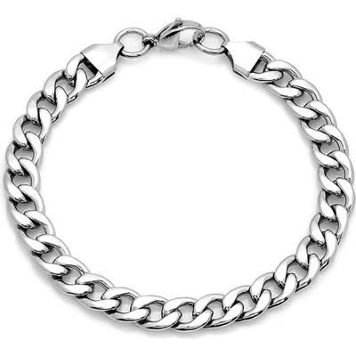 Steeltime Curb Chain Bracelet In Silver