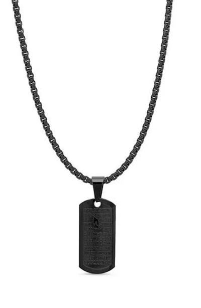 Steeltime Dog Tag Pendant Necklace In Yellow