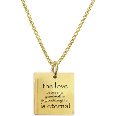 Steeltime Grandmother & Granddaughter Pendant Necklace In Gold