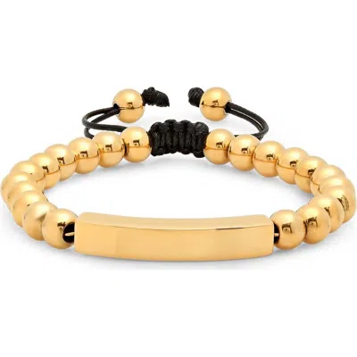 Steeltime Id Bead Bracelet In Gold