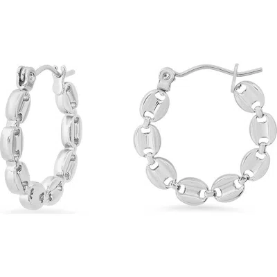 Steeltime Mariner Hoop Earrings In Silver