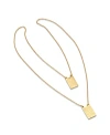 Steeltime Men's 18k Gold Plated Stainless Steel Religious Escapulario Style Reversable Necklace In Gold