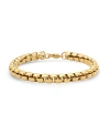 Steeltime Men's 18k Gold Plated Stainless Steel Thick Round Box Link Bracelet In Gold