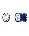 Steeltime Men's Blu Ip Stainless Steel Stud Earrings
