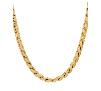Steeltime Men's Fancy Link Necklace, 24" In Gold