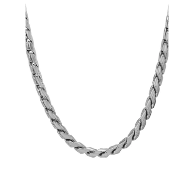 Steeltime Men's Fancy Link Necklace, 24" In Hematite