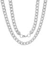 Steeltime Men's Silver-tone Franco Chain Necklace, 24" In Silver