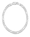 Steeltime Men's Sterling Silver Figaro Link Chain Bracelet