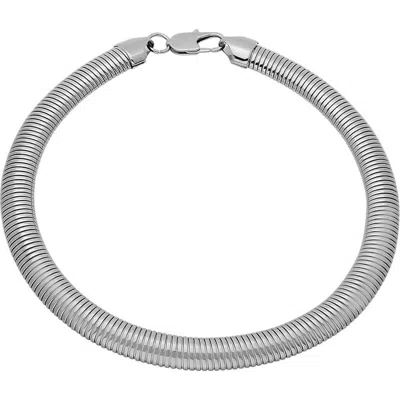 Steeltime Omega Chain Necklace In Silver
