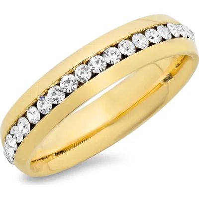 Steeltime Simulated Diamond Eternity Band In Gold