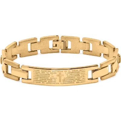 Steeltime Spanish Prayer Bracelet In Gold