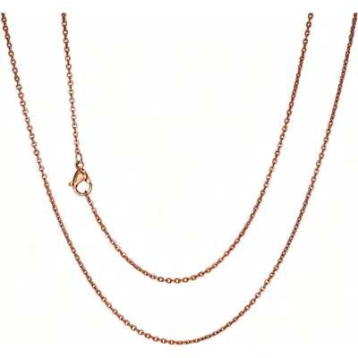Steeltime Stainless Steel Cable Chain Necklace In Gold