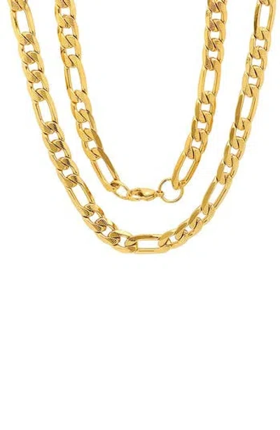 Steeltime Stainless Steel Chain Link Necklace In Gold