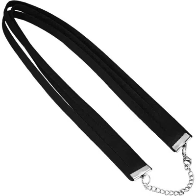 Steeltime Triple Strand Choker Necklace In Black