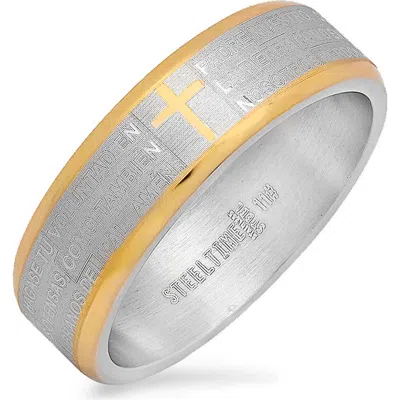 Steeltime Two-tone Cigar Ring In Multi