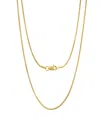 Steeltime Unisex 14k Gold Plated Box Chain Necklace
