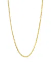 Steeltime Unisex 14k Gold Plated Cuban Flat Necklace