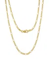 Steeltime Unisex 14k Gold Plated Figaro Hollow Necklace