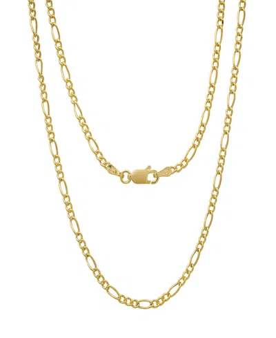 Steeltime Unisex 14k Gold Plated Figaro Hollow Necklace
