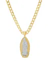 Steeltime Unisex 14k Gold Plated Our Lady Guadalupe Pendant Necklace