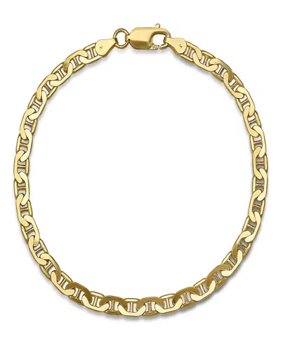 Steeltime Unisex 14k Gold Plated Sterling Silver 120 Mariner Superflat 8.5" Bracelet