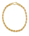 Steeltime Unisex 14k Gold Plated Sterling Silver Rope Chain Bracelet