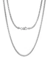 Steeltime Unisex Sterling Silver Box Link Chain Necklace