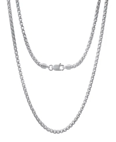Steeltime Unisex Sterling Silver Box Link Chain Necklace