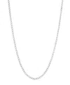 Steeltime Unisex Sterling Silver Cuban Flat Necklace