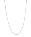 Steeltime Unisex Sterling Silver Rope Chain Necklace