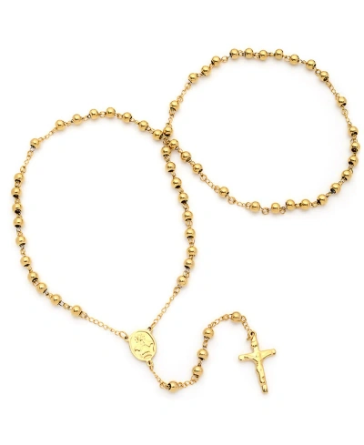 Steeltime Women's 18k Gold Plated Rosary Necklace