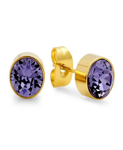 Steeltime Women's 18kt Gold-plated Stainless-steel Stud Earrings