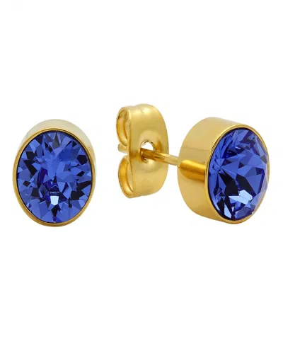 Steeltime Women's 18kt Gold-plated Stainless-steel Stud Earrings