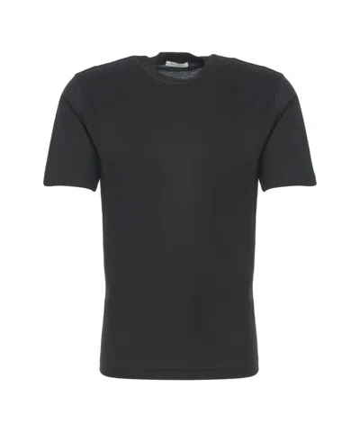 Stefan Brandt Classic Crew Neck T-shirt With Minimalist Design In Black