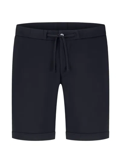 Stefan Brandt Drawstring-waist Button-fastening Shorts In Blue