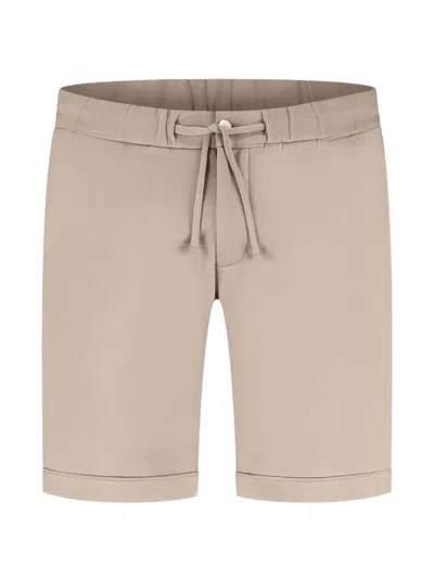 Stefan Brandt Jon Drawstring Piedra Shorts In Brown